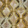 WAOCEO Modern Wallpaper Stick Wallpaper Kitchen Bedroom Stickers Murals Tile Stickers Wallpaper Gold Wallpaper Glitter Bedroom Damask Rose Living Room Wallpaper Extra Thick 3D (Color : E), gdsfw5674 view 1