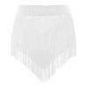 Hedmy Women's Belly Dance Skirts Shorts Elastic Irregular Tassel Fringe Shorts Booty Dance Bottoms White Medium view 4