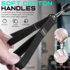 RENRANRING Tricep Rope Cable Attachment Handles for Gym, 13inch Exercise Handles, Tricep Pull Down Attachments Rope for Pilates, Yoga, Strength Trainer, Physical Therapy, Stretch, Recovery-Black view 4