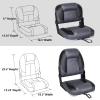 Leader Accessories 50" Bass Boat Seats Folding Fishing Boat Seat (Black/Charcoal) view 2