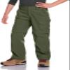 CQR Kids Youth Hiking Cargo Pants, UPF 50+ Quick Dry Convertible Zip Off Pants, Outdoor Camping Pants, Shenah Venture Army Green, Medium view 1
