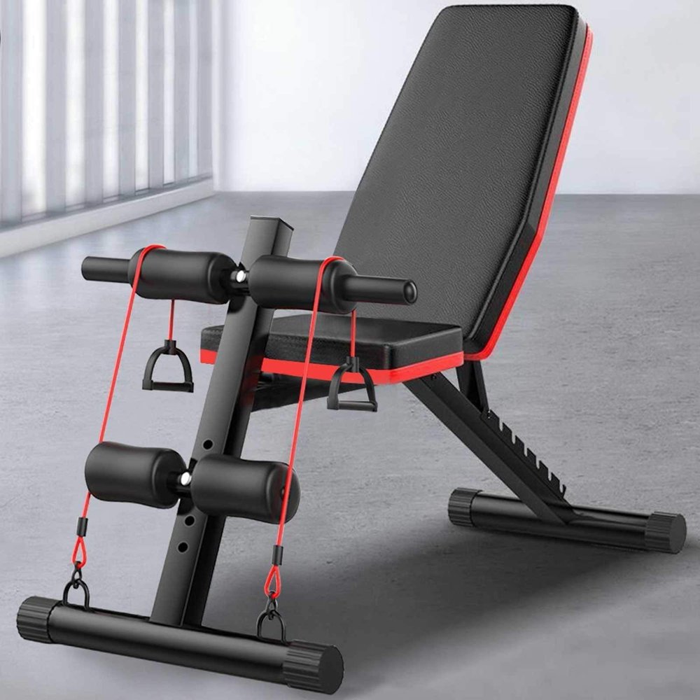 Multifunctional Dumbbell Bench Fitness Adjustable Weight Bench - Utility Foldable Multi-Purpose Bench for, Incline Decline Bench for Home Gym Bench
