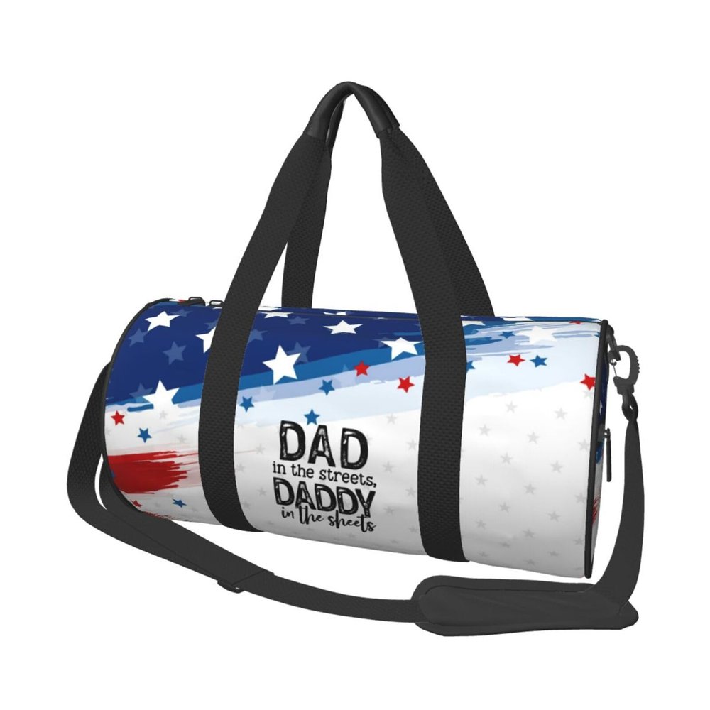 Dad In The Streets Daddy In The Sheets Gym Duffel Bag Adult Drawstring Backpack Lightweight Carryon Gymbag Sport Duffel Bag For Man Women