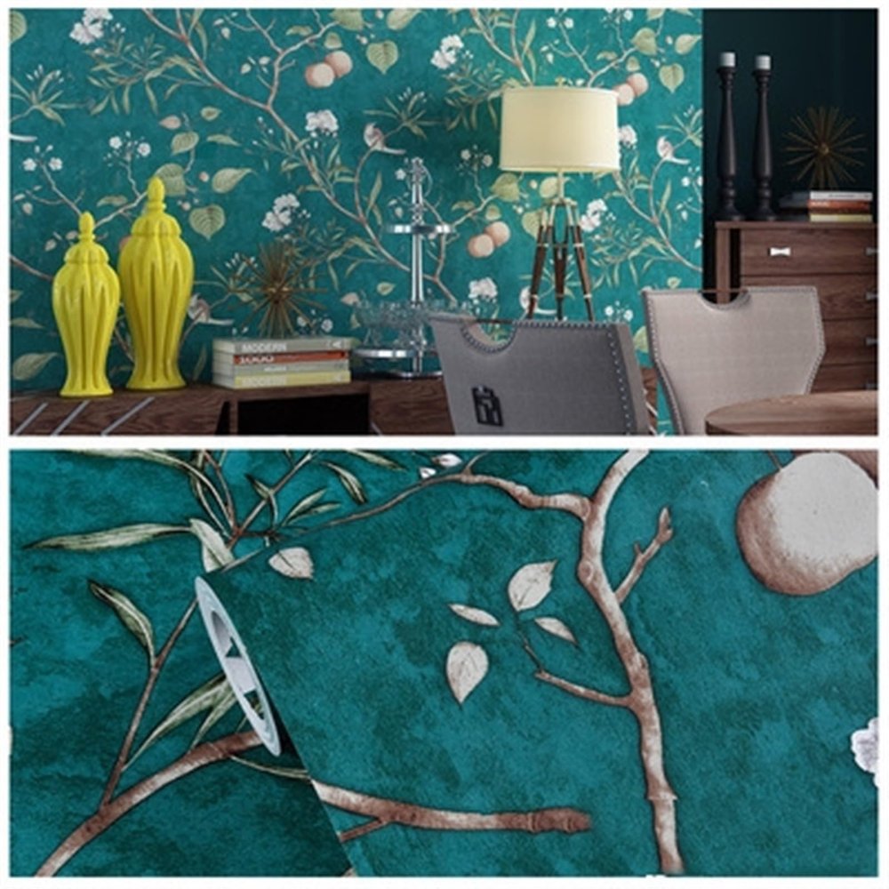 WAOCEO Modern Wallpaper Stick Wallpaper Kitchen Bedroom Stickers Murals Tile Stickers Wallpaper Gold Wallpaper Glitter Bedroom Damask Rose Living Room Wallpaper Extra Thick 3D (Color : C), gdsfw5674
