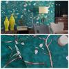WAOCEO Modern Wallpaper Stick Wallpaper Kitchen Bedroom Stickers Murals Tile Stickers Wallpaper Gold Wallpaper Glitter Bedroom Damask Rose Living Room Wallpaper Extra Thick 3D (Color : C), gdsfw5674 view 1