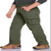 CQR Kids Boys Hiking Cargo Pants, Water Resistant UPF 50+ Quick Dry Youth Casual Outdoor Climbing Camping Trousers, Shenah Trail Army Green, Small view 3