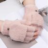 jouan Warm Plush Gloves, Fingerless Flap Gloves, Outdoor Thickened Cold Gloves view 3