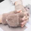 jouan Warm Plush Gloves, Fingerless Flap Gloves, Outdoor Thickened Cold Gloves view 4
