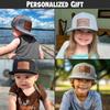 Rucekia Custom Name Boys Girls Baseball Hat, Personalized Grey Fitted Infant Baby Hats, Adjustable Snapback Mesh Truck Caps for Toddler, Kids, Teen and Adults view 3