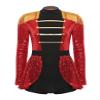 HULIJA Women Sequin Circus Ringmaster Costume Tassel Fringe Leotard Bodysuit Cosplay Role Play Red Small view 4