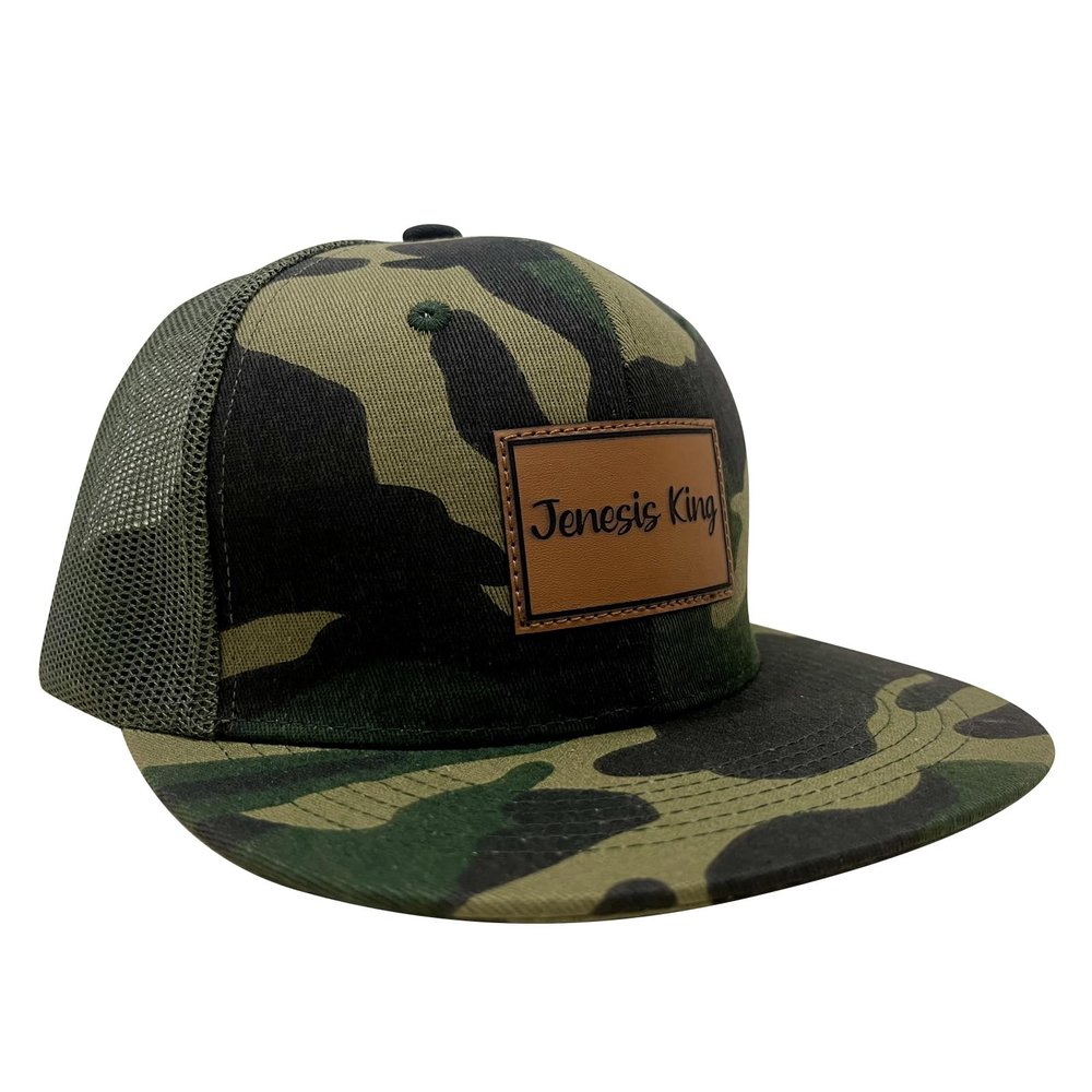 Rucekia Custom Name Boys Girls Baseball Hat, Personalized Camo Fitted Infant Baby Hats, Adjustable Snapback Mesh Truck Caps for Toddler, Kids, Teen and Adults