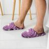 CIMOXDERRT Purple Cabbage Pattern Men's Slipper Non Slip Comfortable Winter Warm Home House Shoes view 2