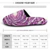 CIMOXDERRT Purple Cabbage Pattern Men's Slipper Non Slip Comfortable Winter Warm Home House Shoes view 3