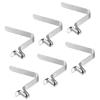 PATIKIL 8x5mm Kayak Paddle Snaps, 6 Pack Tent Pole Clips Steel V Shaped Single Pin Push Button Spring Clips Lock Tube Pole Clips for Camping Awning, Silver view 1
