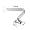 PATIKIL 8x5mm Kayak Paddle Snaps, 6 Pack Tent Pole Clips Steel V Shaped Single Pin Push Button Spring Clips Lock Tube Pole Clips for Camping Awning, Silver view 2