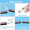 PATIKIL 8x5mm Kayak Paddle Snaps, 6 Pack Tent Pole Clips Steel V Shaped Single Pin Push Button Spring Clips Lock Tube Pole Clips for Camping Awning, Silver view 4