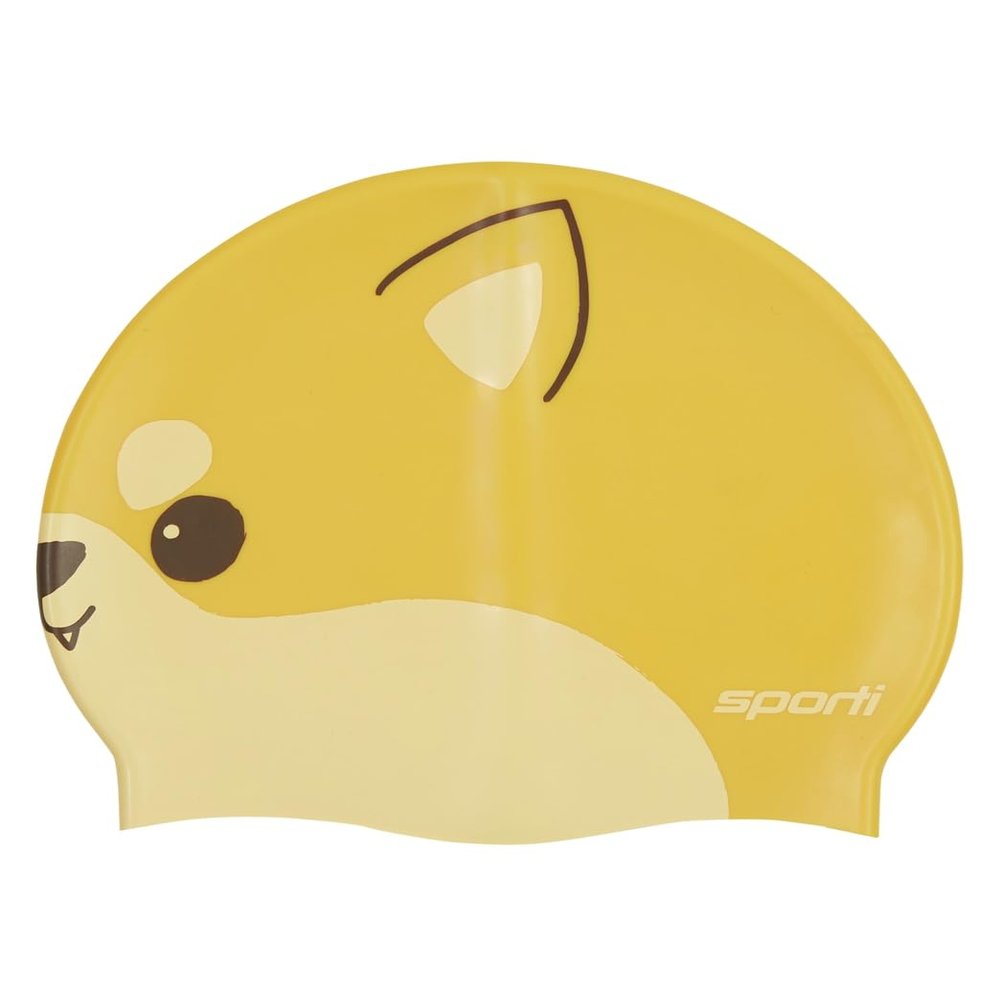 Sporti Shiba Inu Silicone Swim Cap Jr. - Orange - Junior