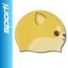Sporti Shiba Inu Silicone Swim Cap Jr. - Orange - Junior view 2