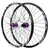 24'' 26'' 27.5'' 29'' Mountain Bike Wheelset Mountain bike Front Back Wheels Quick Release Disc Brake Aluminium Alloy Rims With Bearing Hubs Cassette 8-12 Speed ( Color : Black-Purple , Size : 27.5inc view 1