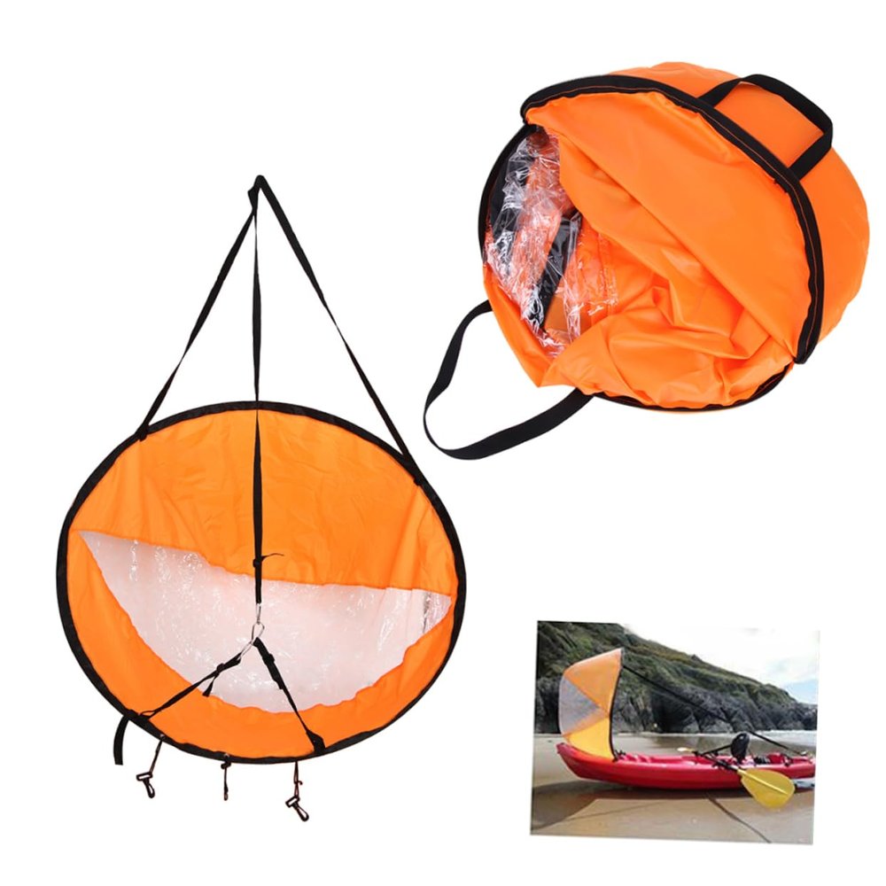 GANAZONO Foldable Kayak Sail with Window 42.5 Inch 108cm Orange