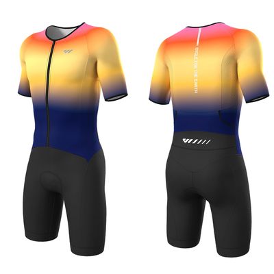 Lo.gas Logas MensTriathlon Suit Trisuit Race Skinsuit Cycling Speed Suit Swimskin Bike Swim Run Color-Blocking