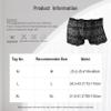 Agoky Men's Sissy Underwear Floral Lace Boxer Briefs Elastic Waistband Low Rise Bulge Pouch Panties White Large view 4