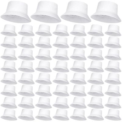 Mepase 60 Pcs Bucket Hat, Cotton Summer Cap for Women Men Summer Solid Color Beach Getaway Fisherman's Hat Outdoor and Travel (22.04-22.83 Inch)
