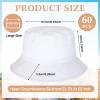 Mepase 60 Pcs Bucket Hat, Cotton Summer Cap for Women Men Summer Solid Color Beach Getaway Fisherman's Hat Outdoor and Travel (22.04-22.83 Inch) view 2