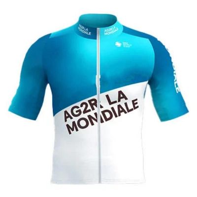 2024 Pro Team AG2R Cycling Jersey for Men,Short Sleeve Quick Dry Bike Shirt (2XL)