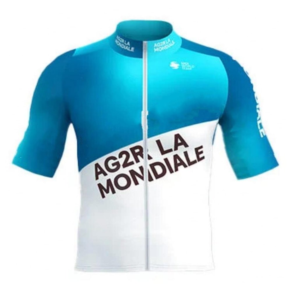 2024 Pro Team AG2R Cycling Jersey for Men,Short Sleeve Quick Dry Bike Shirt (2XL)