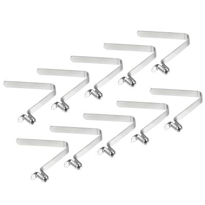 PATIKIL 8x5mm Kayak Paddle Snaps, 10 Pack Tent Pole Clips Steel V Shaped Single Pin Push Button Spring Clips Lock Tube Pole Clips for Camping Awning