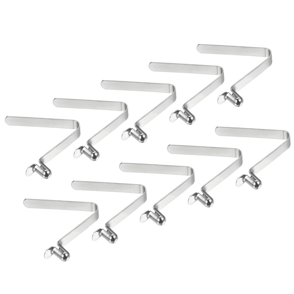 PATIKIL 8x5mm Kayak Paddle Snaps, 10 Pack Tent Pole Clips Steel V Shaped Single Pin Push Button Spring Clips Lock Tube Pole Clips for Camping Awning