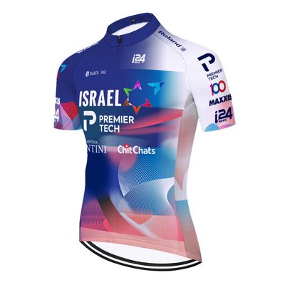 2023 Pro Team Israel Cycling Jersey for Men,Short Sleeve Quick Dry Bike Shirt (3XL)