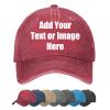 Add Your Design with Cowboy Hats Personalized Adjustable Baseball Caps, Red view 1