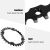 Tissting Bike Chainring, 104BCD Single Speed Chainring Aluminum Alloy Round 30T Narrow Wide Tooth Chainring Crank Accessories for Mountain Bike(Black) view 2
