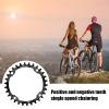 Tissting Bike Chainring, 104BCD Single Speed Chainring Aluminum Alloy Round 30T Narrow Wide Tooth Chainring Crank Accessories for Mountain Bike(Black) view 4
