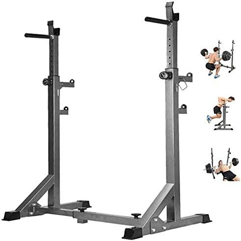 Squat Barbell Free Bench Press Stands Home Gym Squat Rack Height and Width Adjustable Multi-Function Bodybuilding Bench Press Rack Barbell Stand Weight Lifting Rack, for Indoor Home Gym