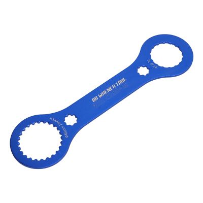 Ddewing Bike Front Fork Wrench Integrated Hollow Aluminium Alloy Disassembly Spanner Mountain Road Bike Integrated Mid Air Shaft Wrench for Road Bike
