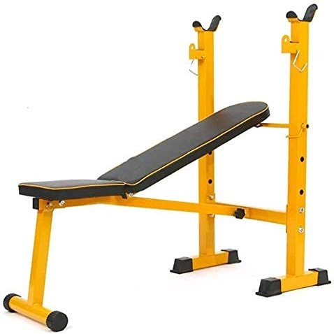 Dumbbell Squat Racks Adjustable Barbell Rack Squat Rack Weight Lifting Frame, Multifunctional Adjustable Folding Fitness Barbell Rack and Weight Lifting Bed, Suitable for Family Fi