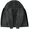 ZITY Boys Zip Up Hoodie Fleece Jacket Kids Sherpa Lined Sweatshirts Outerwear Warm Winter Coat Grey Black 8-9 Years Old view 3