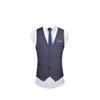 Kiioouu Men Formal Solid Color Business Office Suit Vest Groom Wedding Dress Party Male Waistcoat Dark Gray Asian 3XL (EUR XL) view 1