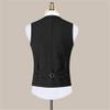 Kiioouu Men Formal Solid Color Business Office Suit Vest Groom Wedding Dress Party Male Waistcoat Dark Gray Asian 3XL (EUR XL) view 2