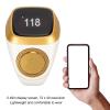 Electronic Finger Counter, Prayer Reminder Counter , Vibration Reminder, 0.49in Screen, Compatible with5.1, Synchronize Data to Smartphones (White) view 3