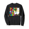 100 days of school shirt funny no probllama llama 100th day Sweatshirt view 1
