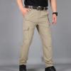 NineFit Basics Selling! Men's Hiking Tactical Pants Lightweight Outdoor Cargo Pants Military Combat Trousers Quick Dry Sports Athletic Pants A-Khaki, Small view 2
