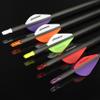 SHARROW 31" Carbon Arrows Hunting Arrows Spine 250 300 350 400 500 600 with Replaceable Tips Targeting Practice Arrows for Compound/Recurve/Long Bow 6/12pcs (12, Yellow & White, Spine 600) view 4