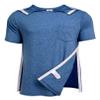 Deyeek Men's Shoulder Surgery Shirt Short Sleeve Dialysis Clothing Chemo Top Adaptive Clothing Dark Blue view 1
