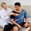 Deyeek Men's Shoulder Surgery Shirt Short Sleeve Dialysis Clothing Chemo Top Adaptive Clothing Dark Blue view 2