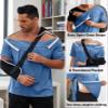 Deyeek Men's Shoulder Surgery Shirt Short Sleeve Dialysis Clothing Chemo Top Adaptive Clothing Dark Blue view 4
