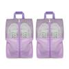 HANOZI Shoe Bags For Travel, Used As For Storage or Shoe Travel Bag, Space Saving When Travelling With This Travel Shoe Bags For Packing, Waterproof Nylon Sneaker Bag. (Light Purple, 2 Pack, Medium) view 1
